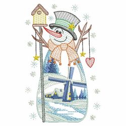 Snowman Scene 09(Lg) machine embroidery designs