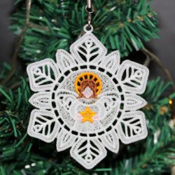 FSL Cool Snowflake Ornaments 10 machine embroidery designs
