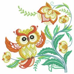 Jacobean Owls 2 07(Lg) machine embroidery designs
