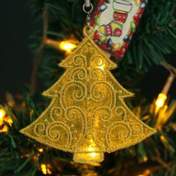 Organza Christmas Ornaments 03 machine embroidery designs