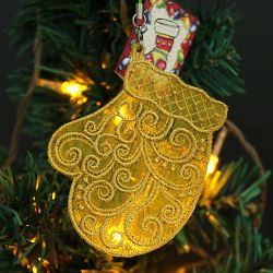 Organza Christmas Ornaments 06 machine embroidery designs