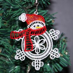 FSL Snowflake Snowman machine embroidery designs