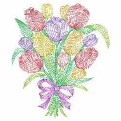 Rippled Flower Bouquets 02(Lg) machine embroidery designs