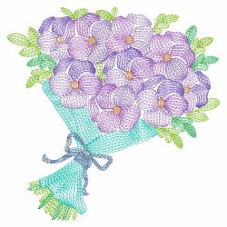 Rippled Flower Bouquets 05(Lg) machine embroidery designs