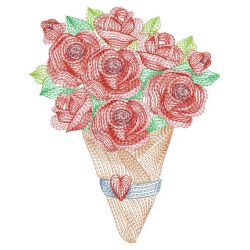 Rippled Flower Bouquets 07(Lg) machine embroidery designs