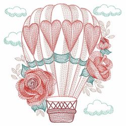 Blooming Hot Air Balloon(Sm) machine embroidery designs
