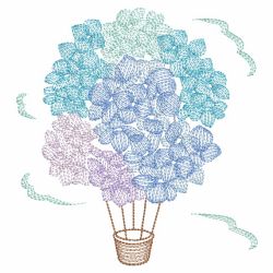 Blooming Hot Air Balloon 02(Lg) machine embroidery designs