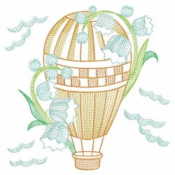 Blooming Hot Air Balloon 06(Md) machine embroidery designs