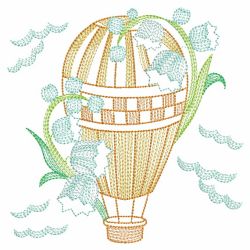 Blooming Hot Air Balloon 06(Md) machine embroidery designs