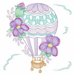 Blooming Hot Air Balloon 07(Lg) machine embroidery designs