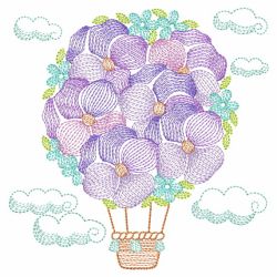 Blooming Hot Air Balloon 08(Md) machine embroidery designs