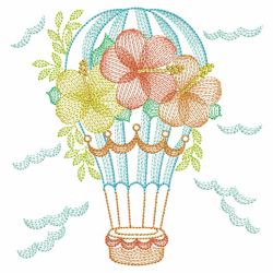 Blooming Hot Air Balloon 10(Md) machine embroidery designs