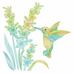 Rippled Hummingbirds And Flowers 2 04(Lg)