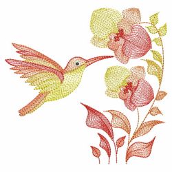 Rippled Hummingbirds And Flowers 2 05(Lg)