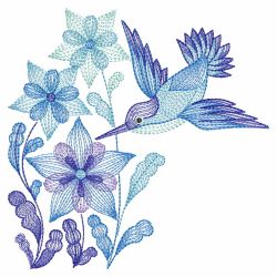 Rippled Hummingbirds And Flowers 2 08(Md) machine embroidery designs
