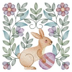 Baltimore Easter Rabbit Quilt 05(Sm) machine embroidery designs
