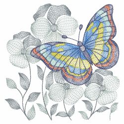 Sketched Flowers 4 10(Md) machine embroidery designs