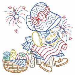 Vintage Patriotic Sunbonnet Sue(Sm) machine embroidery designs