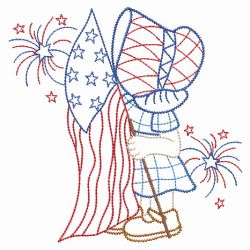 Vintage Patriotic Sunbonnet Sue 02(Lg) machine embroidery designs