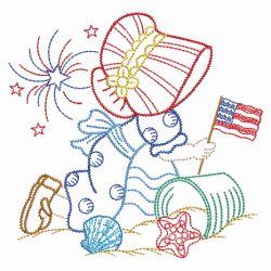 Vintage Patriotic Sunbonnet Sue 06(Lg) machine embroidery designs