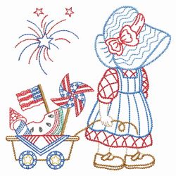 Vintage Patriotic Sunbonnet Sue 10(Sm) machine embroidery designs