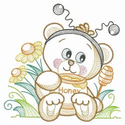 Vintage Honey Bear 01(Lg) machine embroidery designs