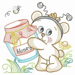 Vintage Honey Bear 03(Md) machine embroidery designs