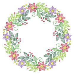 Wildflower Wreaths 01(Sm) machine embroidery designs