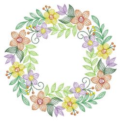 Wildflower Wreaths 02(Lg) machine embroidery designs
