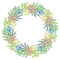 Wildflower Wreaths 03(Sm) machine embroidery designs