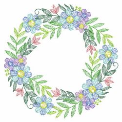 Wildflower Wreaths 05(Lg) machine embroidery designs