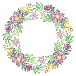 Wildflower Wreaths 08(Sm) machine embroidery designs