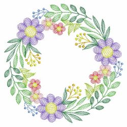 Wildflower Wreaths 09(Sm) machine embroidery designs