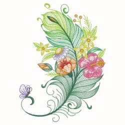 Feathers In Bloom(Lg) machine embroidery designs