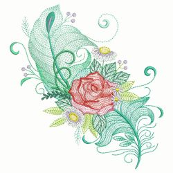 Feathers In Bloom 03(Lg) machine embroidery designs