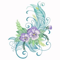 Feathers In Bloom 04(Sm) machine embroidery designs