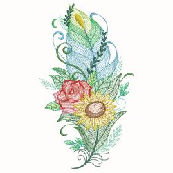 Feathers In Bloom 05(Md) machine embroidery designs