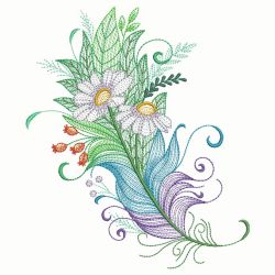 Feathers In Bloom 06(Lg) machine embroidery designs