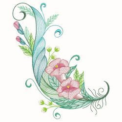 Feathers In Bloom 10(Lg) machine embroidery designs