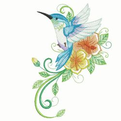 Hummingbird In Bloom 01(Md) machine embroidery designs