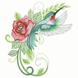 Hummingbird In Bloom 02(Md) machine embroidery designs
