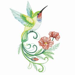 Hummingbird In Bloom 03(Md) machine embroidery designs