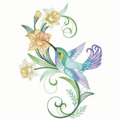 Hummingbird In Bloom 04(Lg) machine embroidery designs
