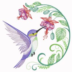 Hummingbird In Bloom 05(Md) machine embroidery designs