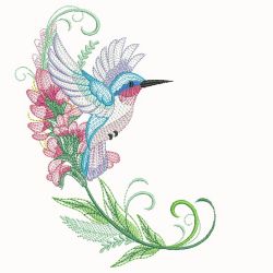 Hummingbird In Bloom 06(Md) machine embroidery designs