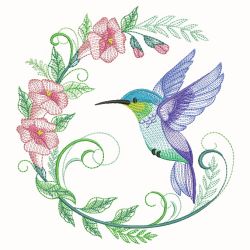 Hummingbird In Bloom 07(Md) machine embroidery designs