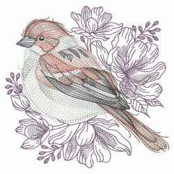 Sketched Birds 03(Lg) machine embroidery designs