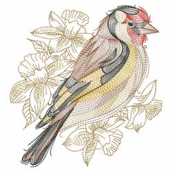 Sketched Birds 09(Lg) machine embroidery designs