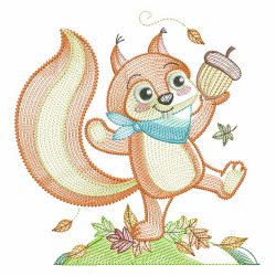 Adorable Fall Animals 2 03(Md) machine embroidery designs
