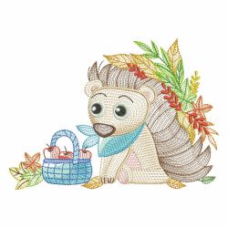 Adorable Fall Animals 2 04(Sm) machine embroidery designs